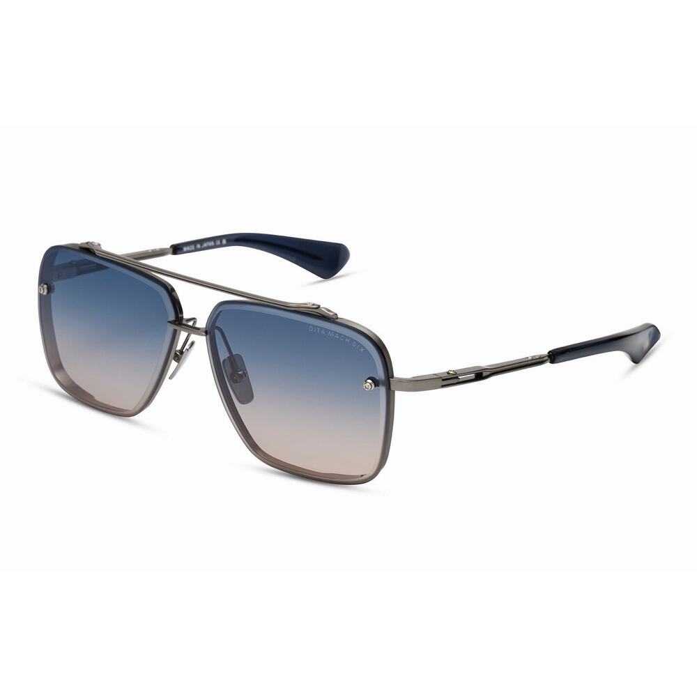 DITA MACH SIX 121-08 Antique Silver Titanium Blue Gradient Sunglasses AUTHENTIC - Picture 2 of 16